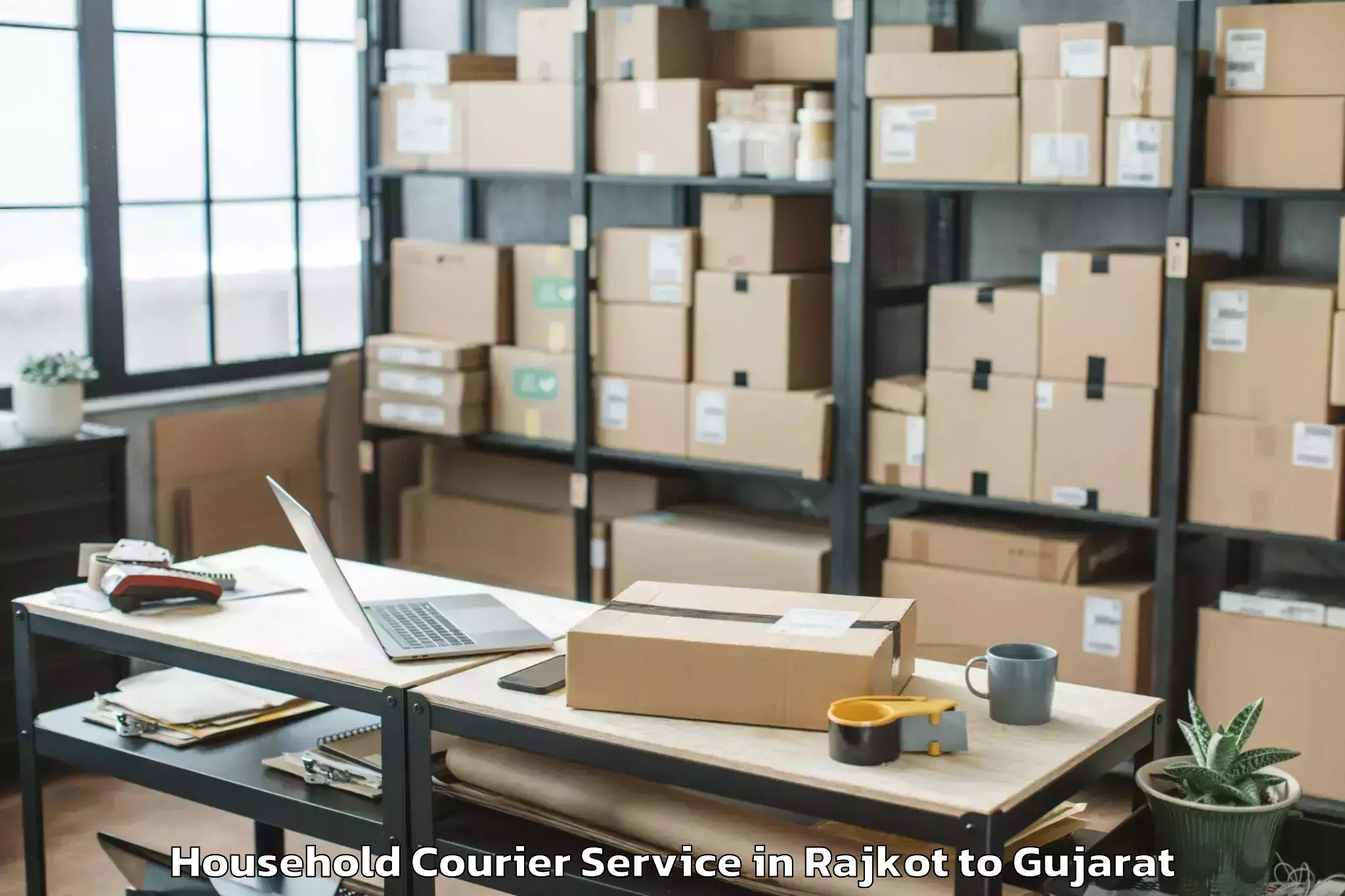 Book Rajkot to Netrang Household Courier Online